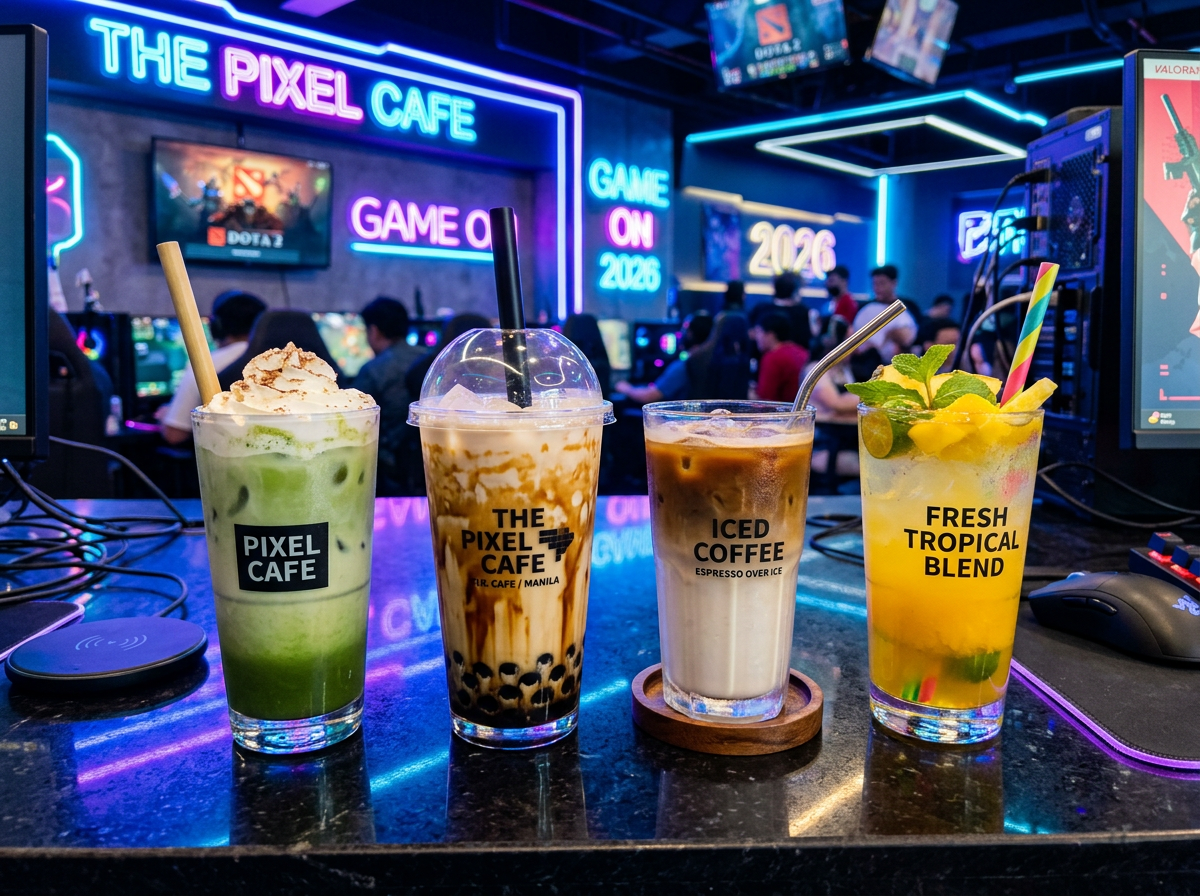 Bubble tea and tropical drinks