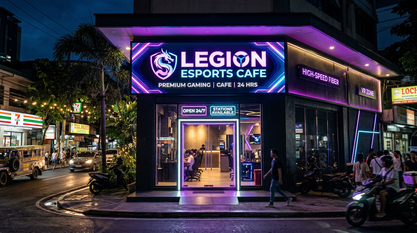 Delqari Games Cafe exterior in Makati